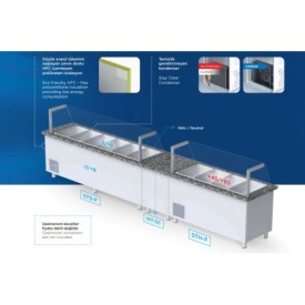 İCEİNOX  STH-F 515 CR SERVİS BUZDOLABI- SERVİS ÜNİTESİ + 40/ +90