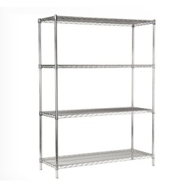 Portashelf Demonte 4 Katlı Tel Raf 201 Paslanmaz Çelik 46x152x183