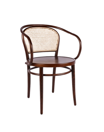 Sırt Hazeranlı Oturum Kontralı Kollu Ahşap Thonet Sandalye RET56