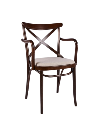 Çapraz Sırt Oturum döşeme Kollu Ahşap Thonet Sandalye ret89